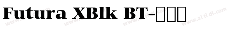 Futura XBlk BT字体转换